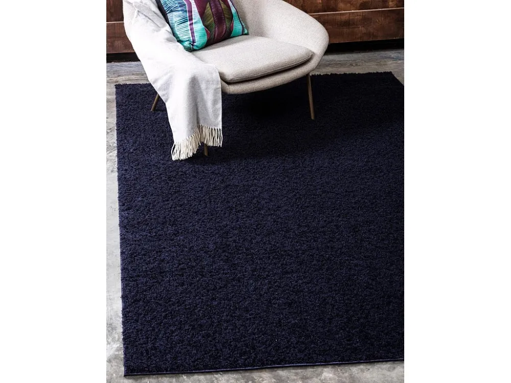 Tappeto shaggy 185x125 blu notte Luzern