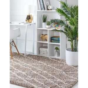 Tappeto shaggy 185x125 marrone Lachen Fence