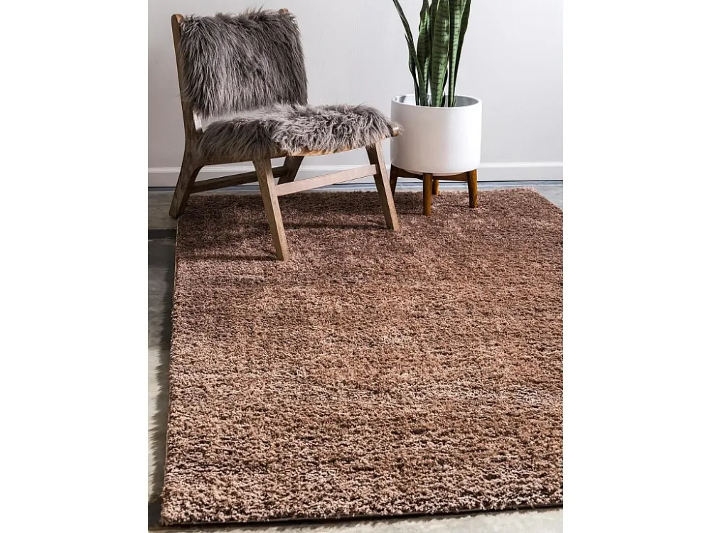 Tappeto shaggy 185x125 marrone Luzern
