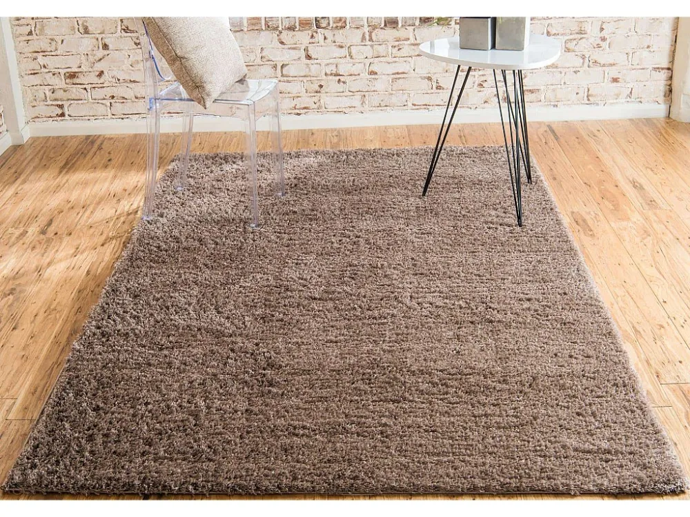 Tappeto shaggy 185x125 marrone Luzern