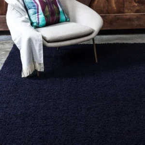 Tappeto shaggy 240x240 blu notte Luzern