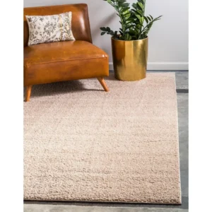 Tappeto shaggy 240x240 crema Luzern