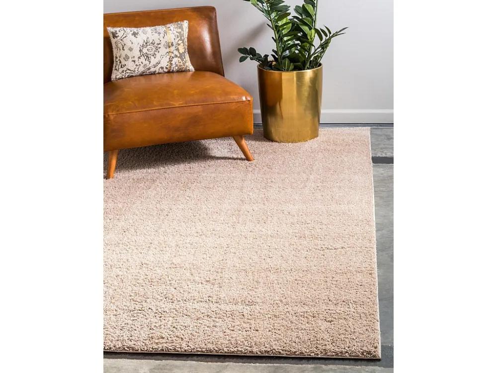 Tappeto shaggy 240x240 crema Luzern