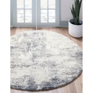 Tappeto shaggy 240x240 panna - grigio Lachen Haze