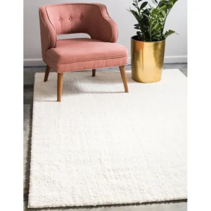 Tappeto shaggy 305x239 Bianco Luzern