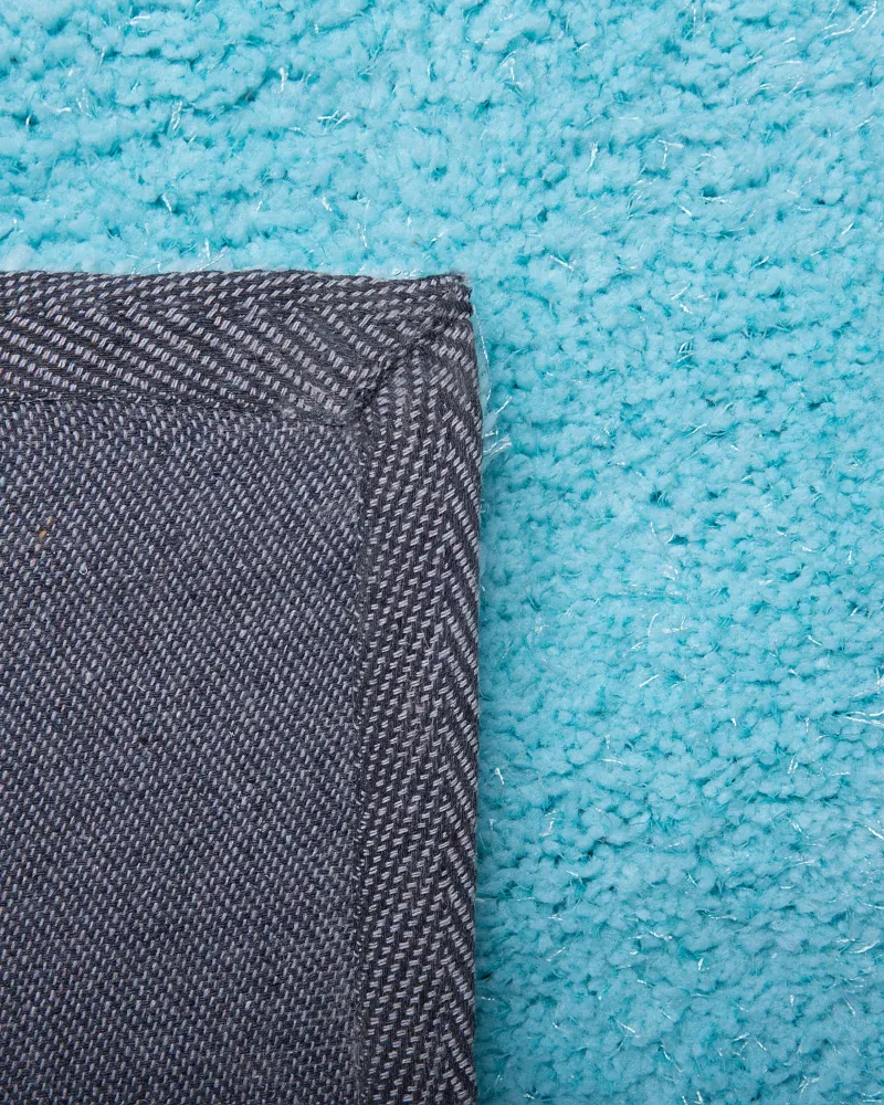 Tappeto shaggy azzurro 140 x 200 cm DEMRE