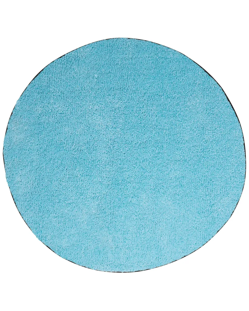 Tappeto shaggy azzurro tondo ⌀ 140 cm DEMRE