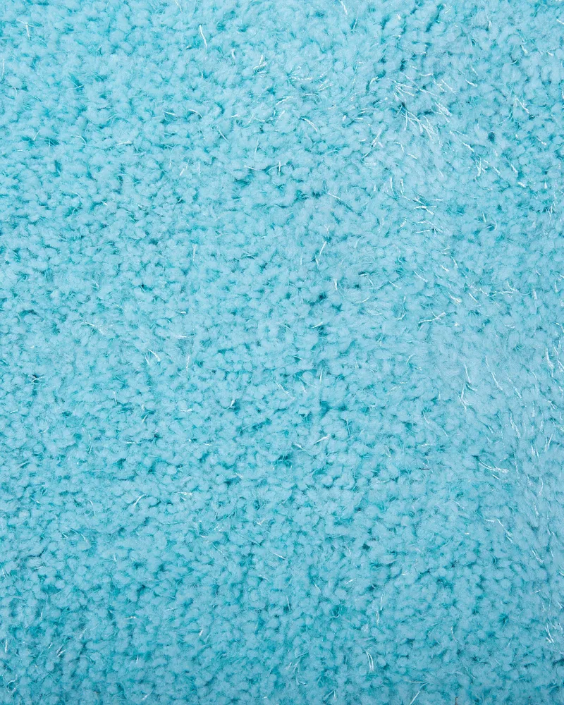 Tappeto shaggy azzurro tondo ⌀ 140 cm DEMRE