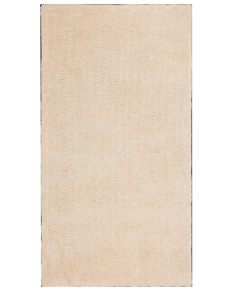 Tappeto shaggy beige distinto 80 x 150 cm DEMRE