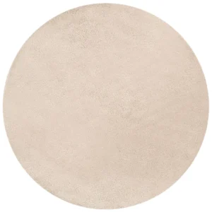 Tappeto shaggy beige evidente tondo ⌀ 140 cm DEMRE