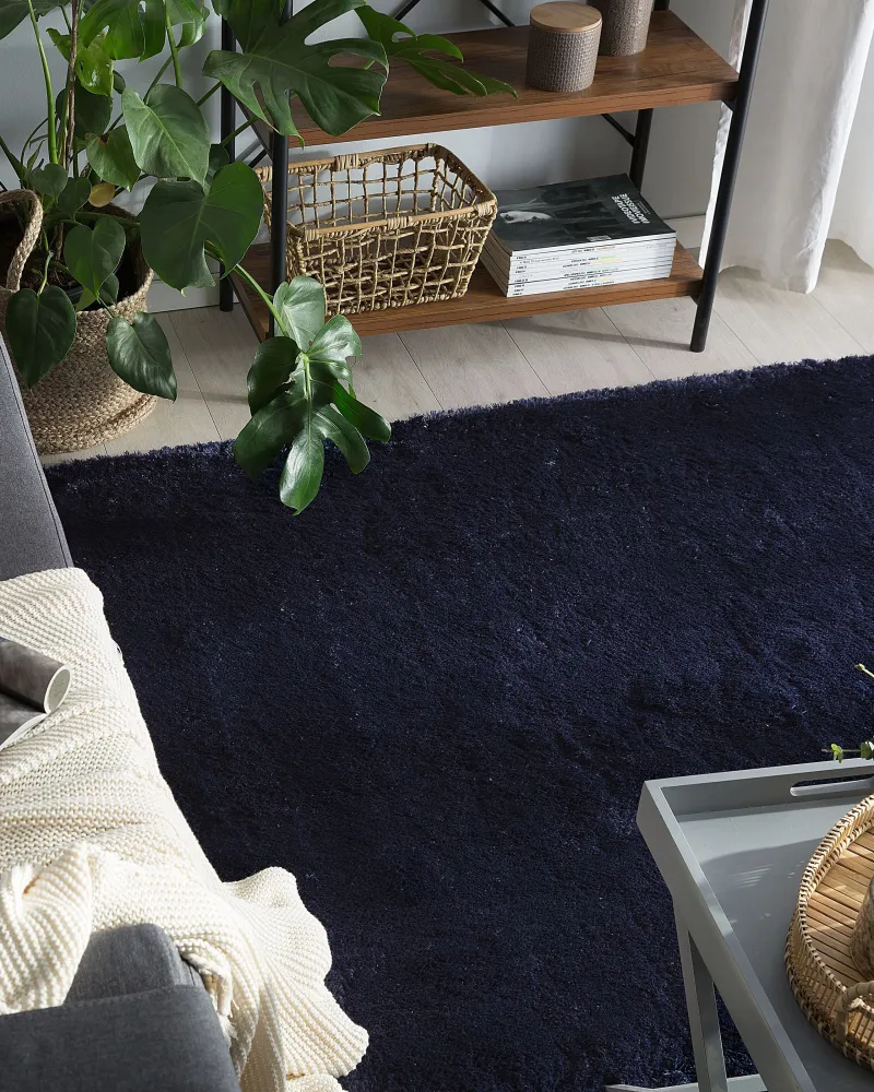 Tappeto shaggy blu ombroso 160 x 230 cm EVREN