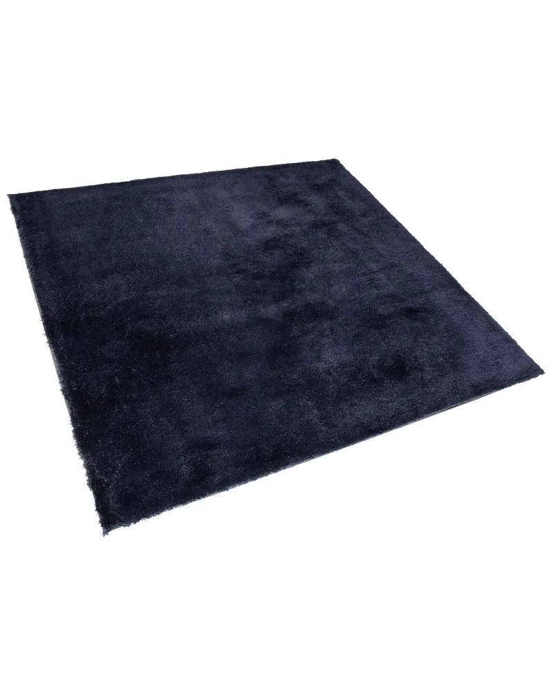 Tappeto shaggy blu tenebroso 200 x 200 cm EVREN