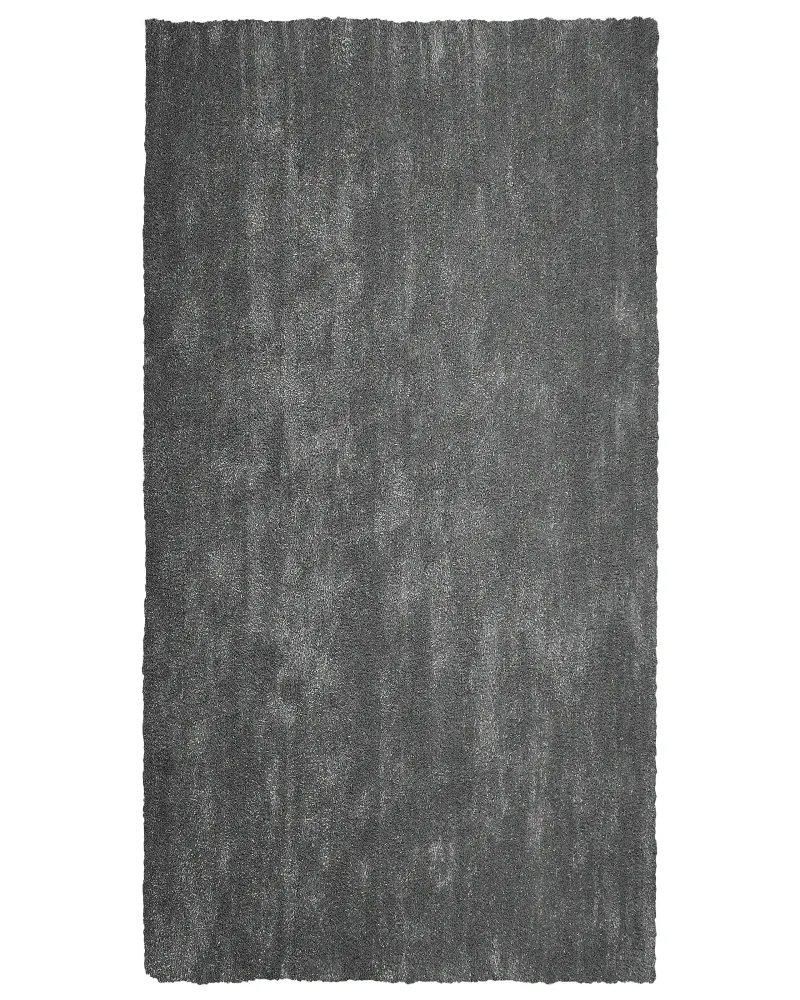 Tappeto shaggy grigio cupo 80 x 150 cm DEMRE