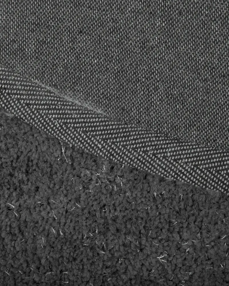 Tappeto shaggy grigio cupo tondo ⌀ 140 cm DEMRE