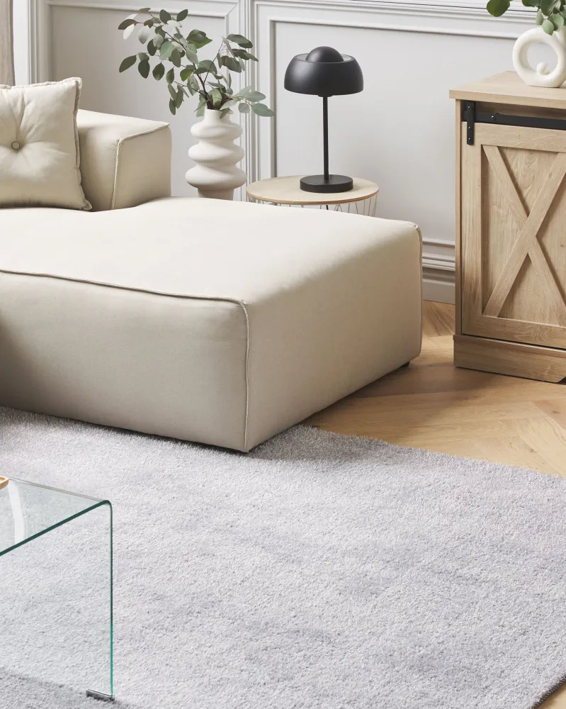 Tappeto shaggy grigio distinto 160 x 230 cm DEMRE