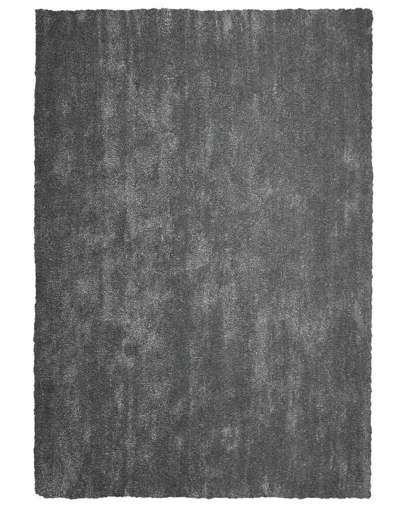 Tappeto shaggy grigio nero 140 x 200 cm DEMRE