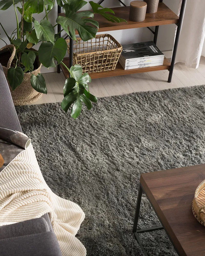 Tappeto shaggy grigio ombroso 140 x 200 cm EVREN