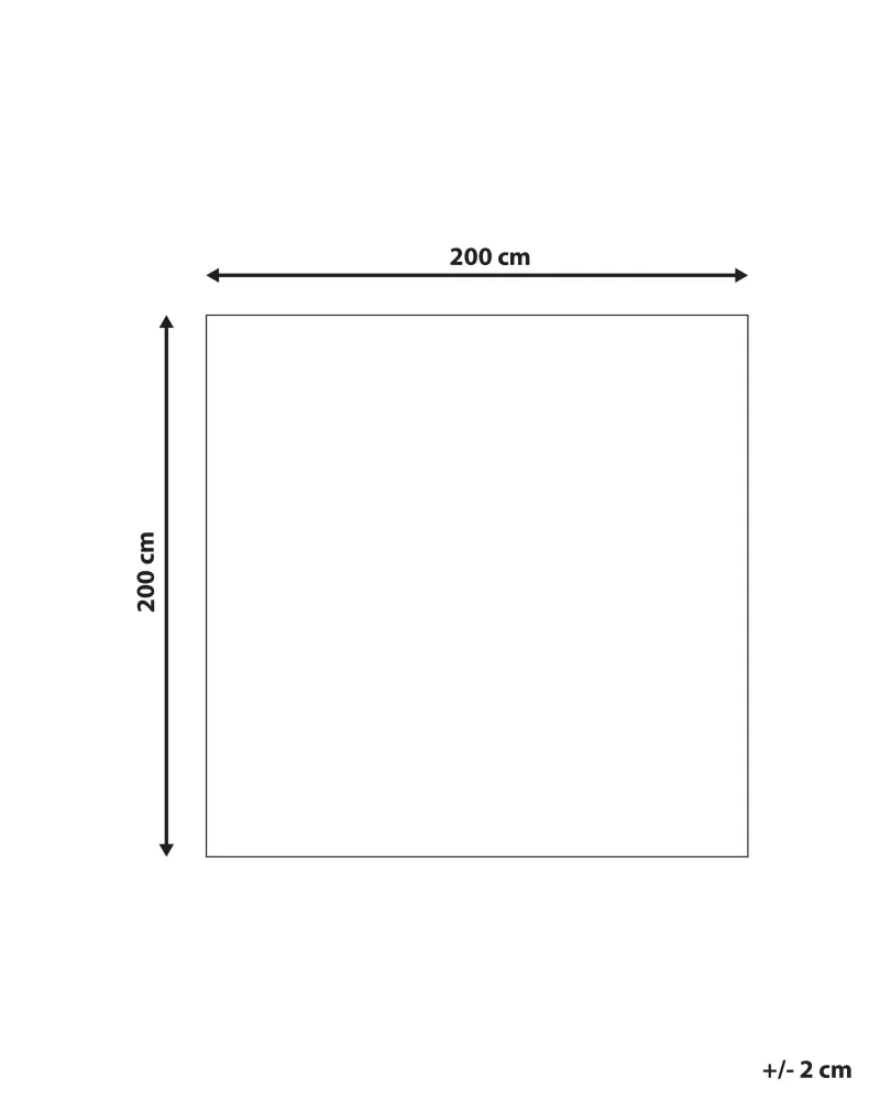Tappeto shaggy grigio tenebroso 200 x 200 cm DEMRE