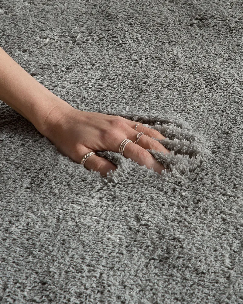 Tappeto shaggy grigio trasparente 160 x 230 cm EVREN