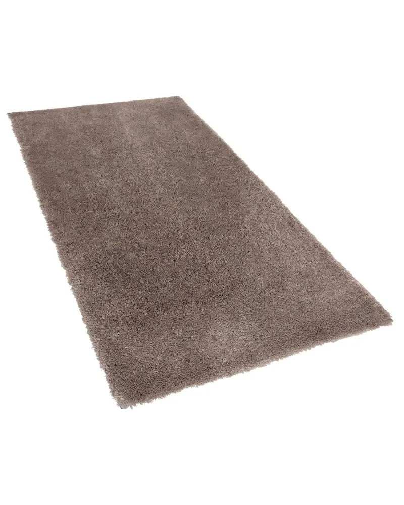 Tappeto shaggy marrone palese 80 x 150 cm EVREN