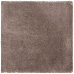Tappeto shaggy marrone palese 200 x 200 cm EVREN