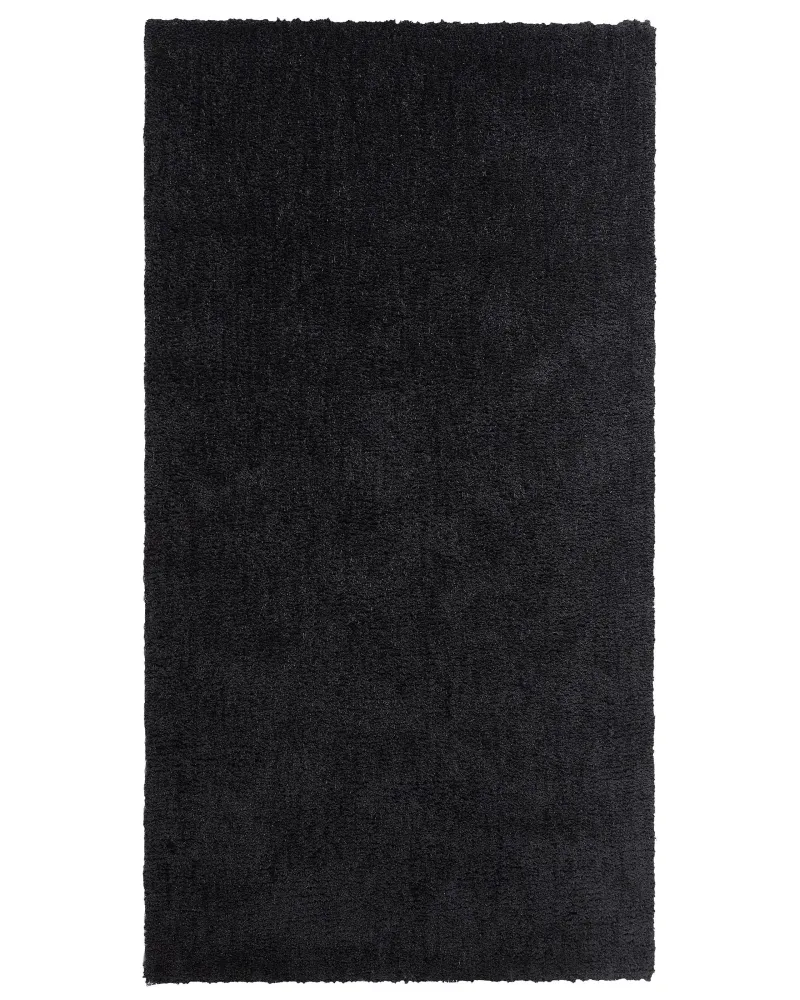 Tappeto shaggy nero 80 x 150 cm DEMRE