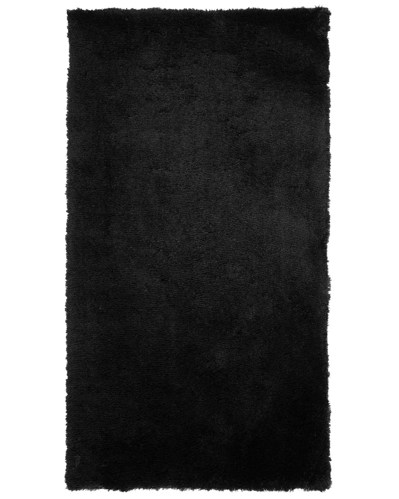Tappeto shaggy nero 80 x 150 cm EVREN