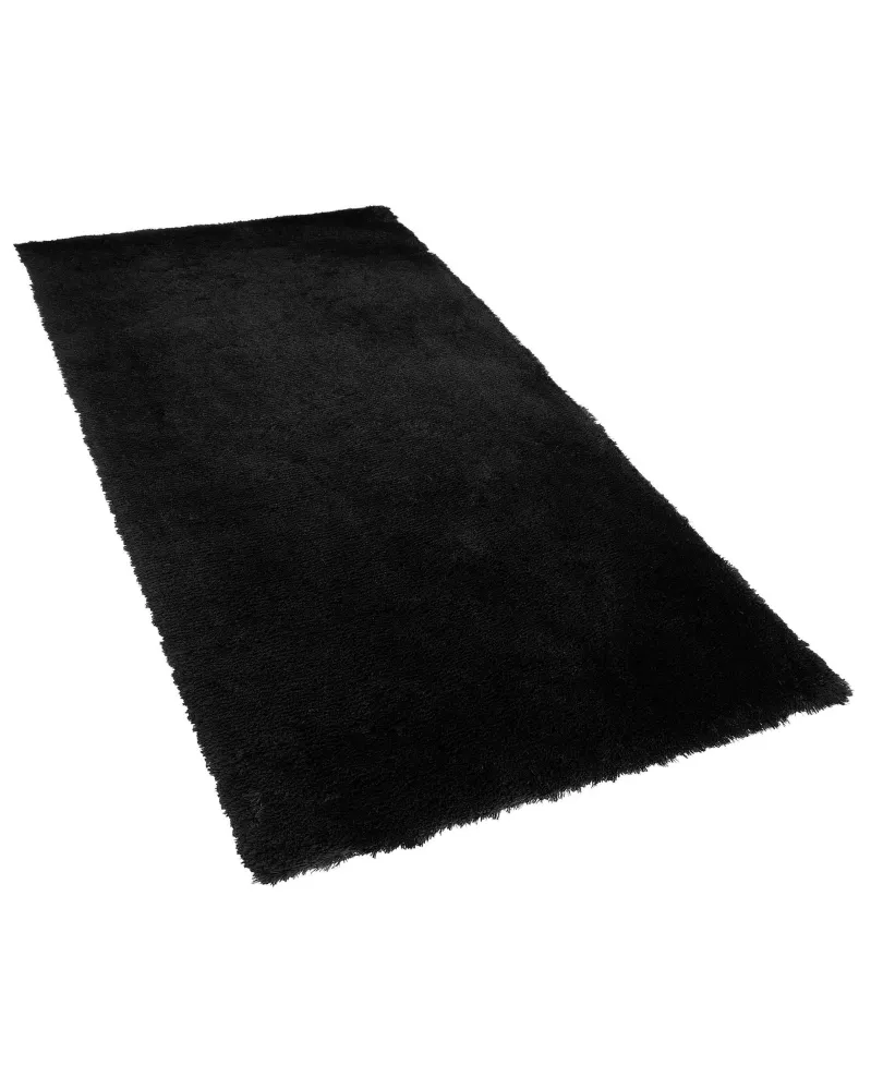 Tappeto shaggy nero 80 x 150 cm EVREN