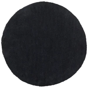 Tappeto shaggy nero tondo ⌀ 140 cm DEMRE