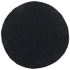 Tappeto shaggy nero tondo ⌀ 140 cm DEMRE