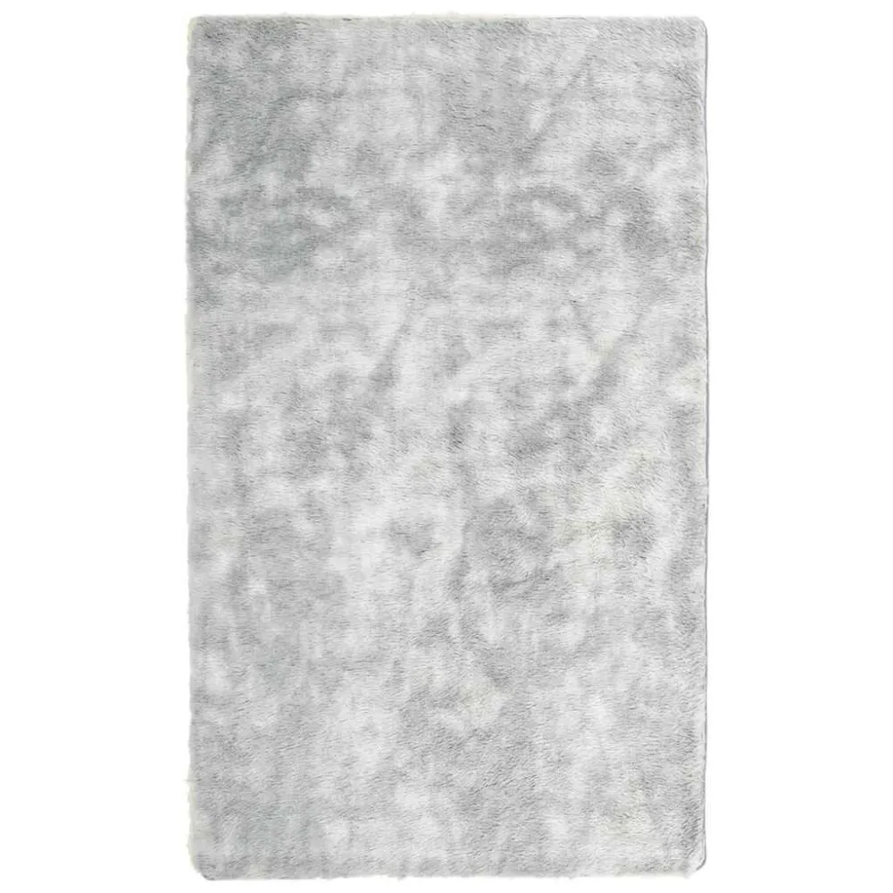 Tappeto Shaggy Pelo Ampio NAVARRA Grigio Argento 60x100 cm