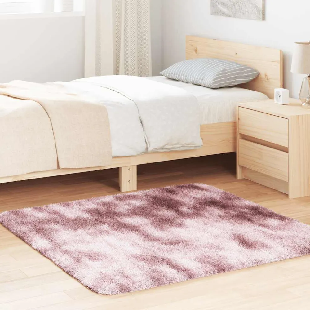 Tappeto Shaggy Pelo Ampio NAVARRA Rosa Antico 120x120cm