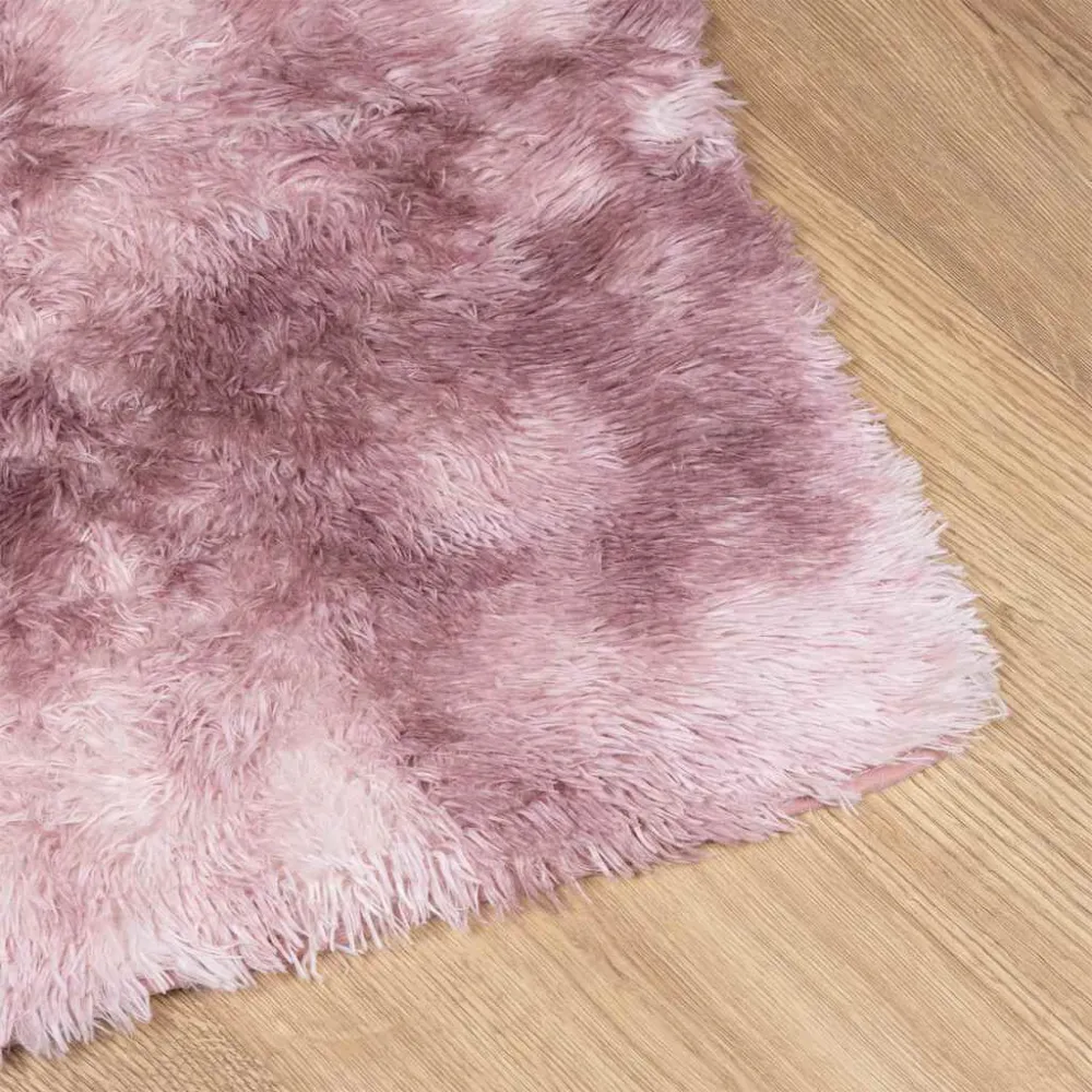Tappeto Shaggy Pelo Ampio NAVARRA Rosa Antico 120x120cm