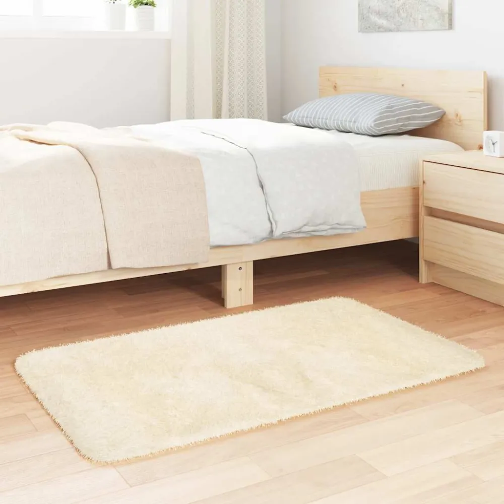 Tappeto Shaggy Pelo Durativo NAVARRA Crema 60x100 cm poliestere