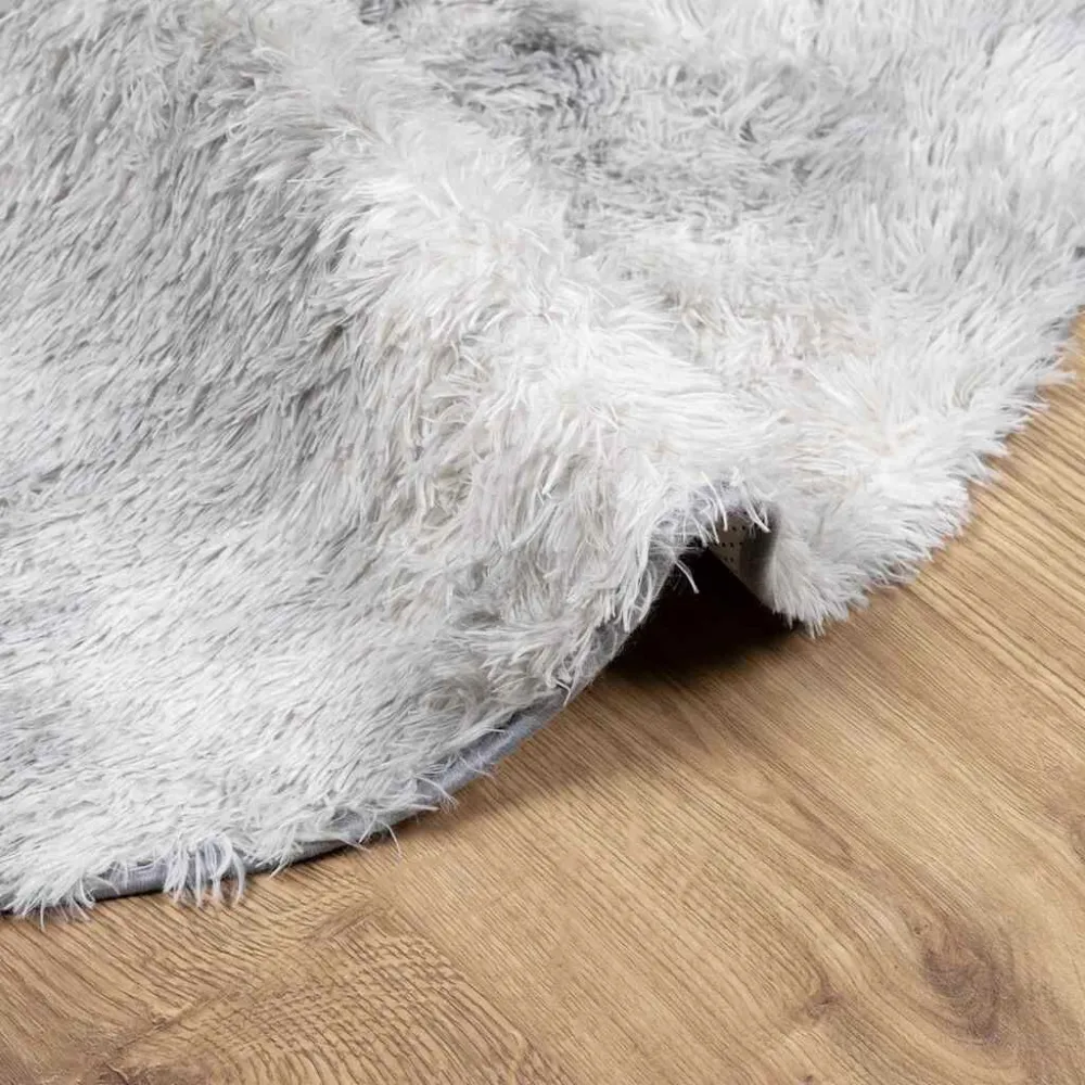 Tappeto Shaggy Pelo Durativo NAVARRA Grigio Argento 100x100cm