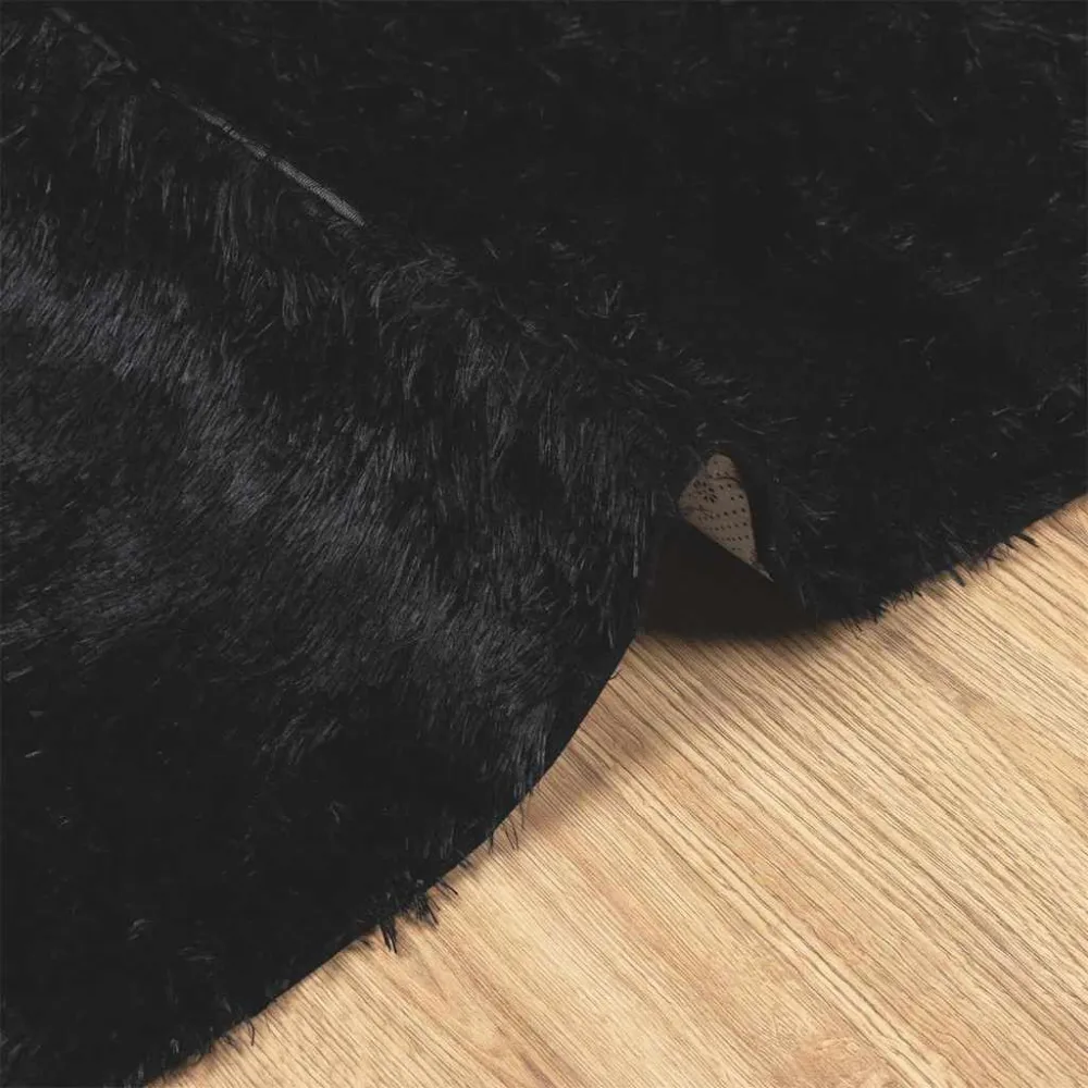 Tappeto Shaggy Pelo Durativo NAVARRA Nero 60x100 cm poliestere