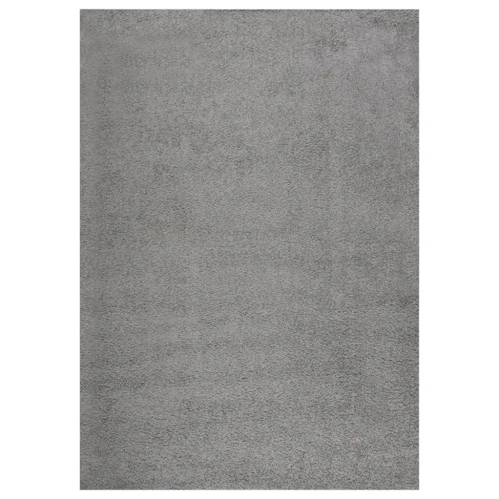 Tappeto Shaggy Pelo Elevato Grigio 120x170 cm