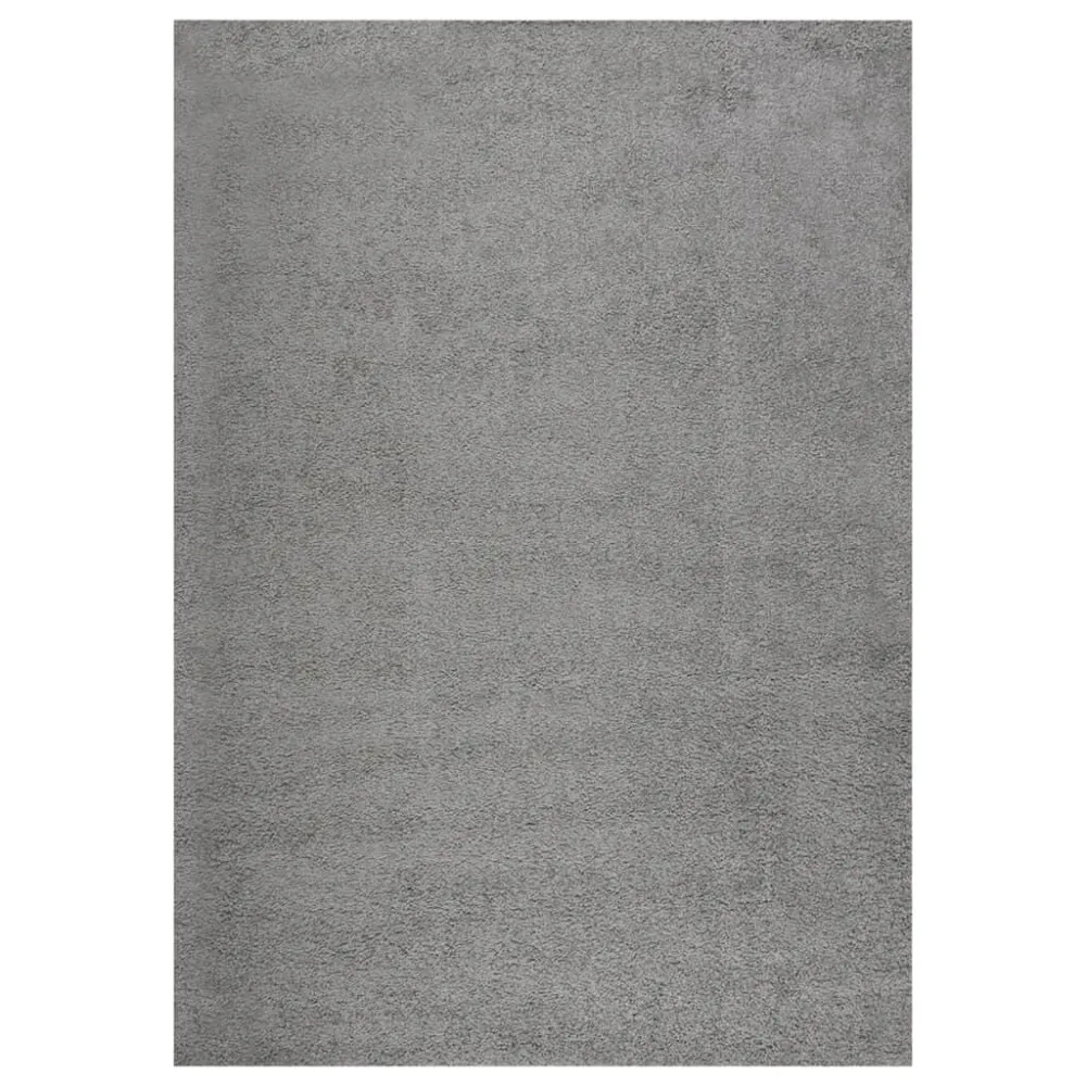 Tappeto Shaggy Pelo Elevato Grigio 120x170 cm