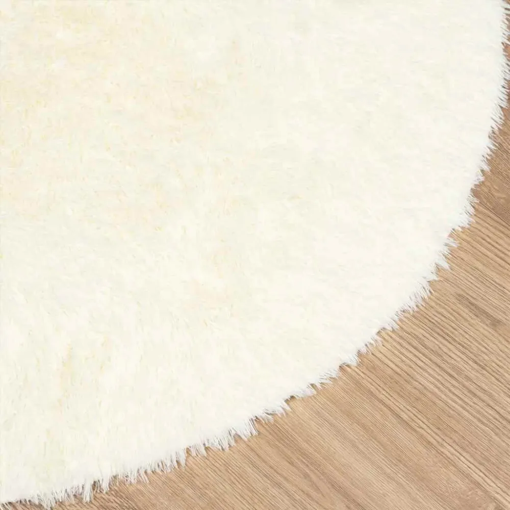 Tappeto Shaggy Pelo Esteso NAVARRA Crema 300x200 cm poliestere