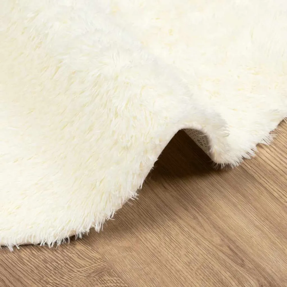Tappeto Shaggy Pelo Esteso NAVARRA Crema 300x200 cm poliestere