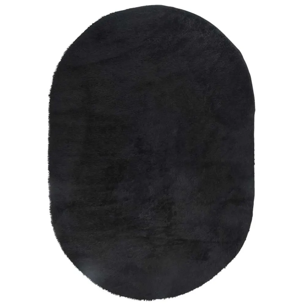 Tappeto Shaggy Pelo Esteso NAVARRA Nero 300x200 cm poliestere