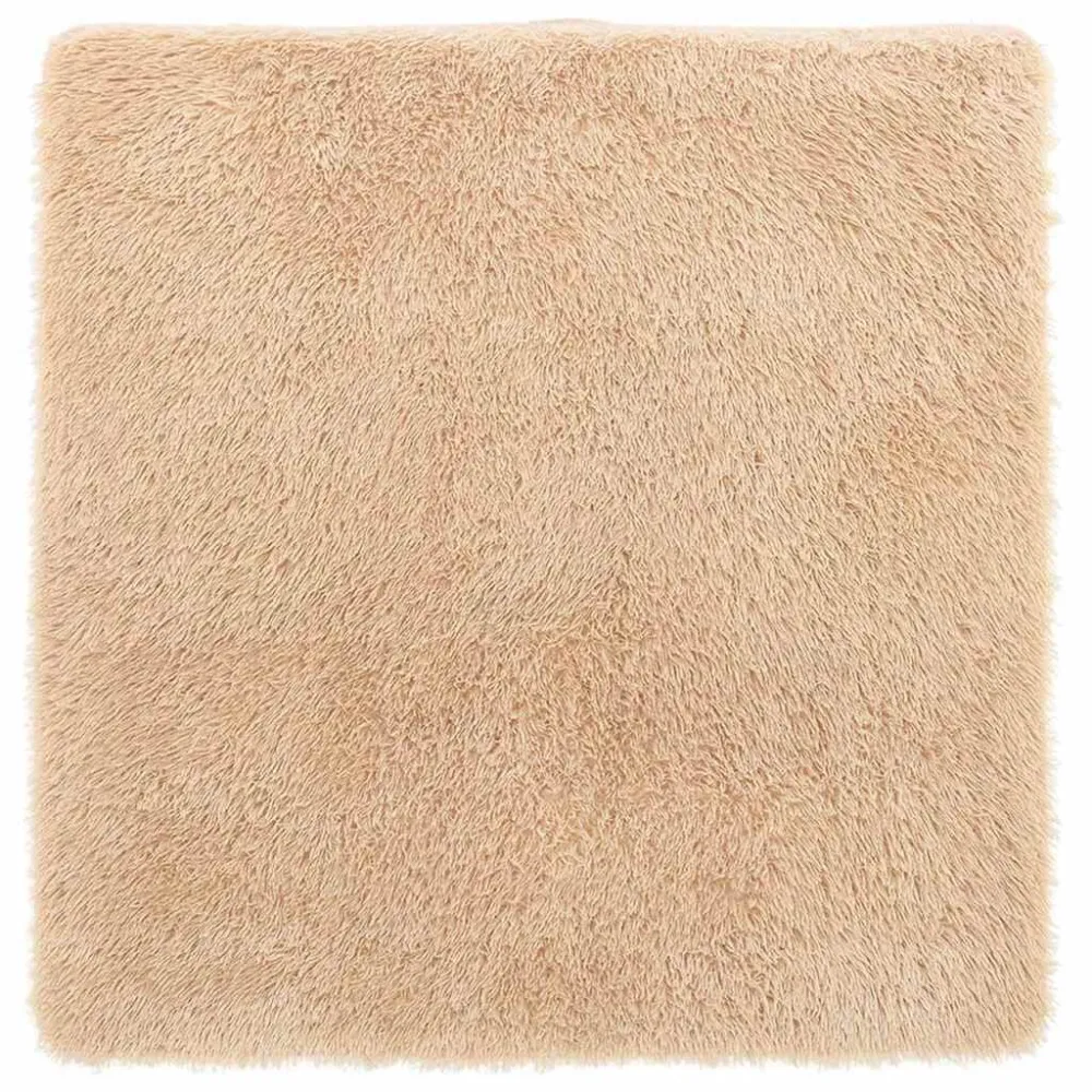 Tappeto Shaggy Pelo Lungo NAVARRA Crema 120x120 cm poliestere
