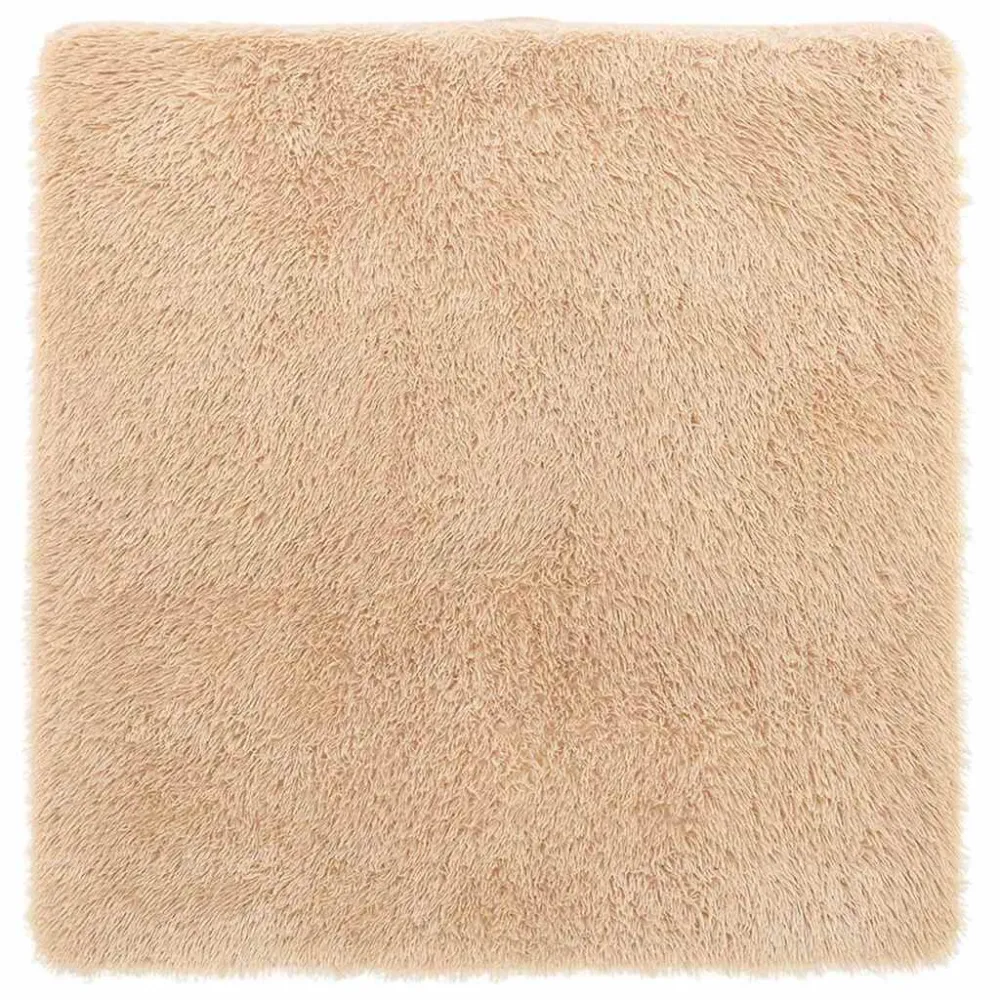 Tappeto Shaggy Pelo Lungo NAVARRA Crema 120x120 cm poliestere