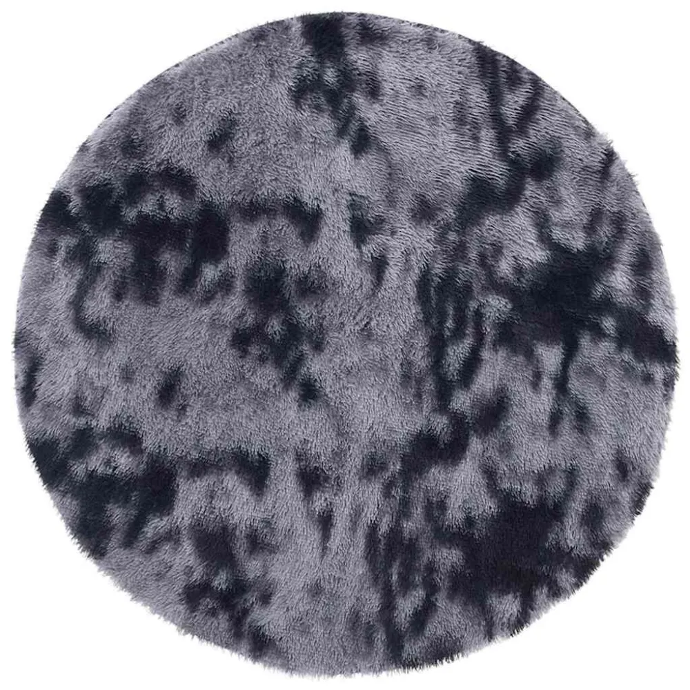 Tappeto Shaggy Pelo Lungo NAVARRA Grigio Cupo 100x100 cm