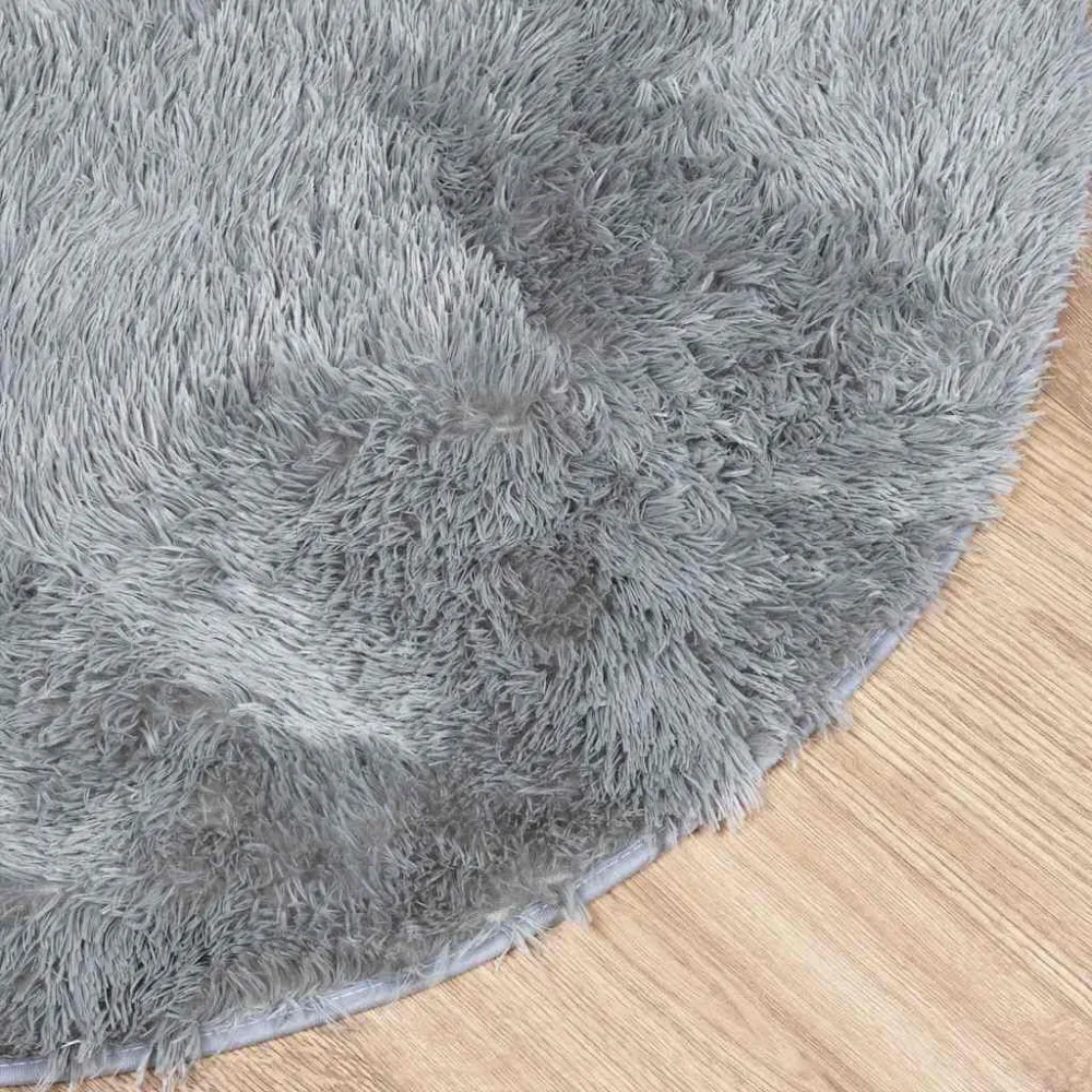 Tappeto Shaggy Pelo Lungo NAVARRA Grigio Palese 100x100 cm