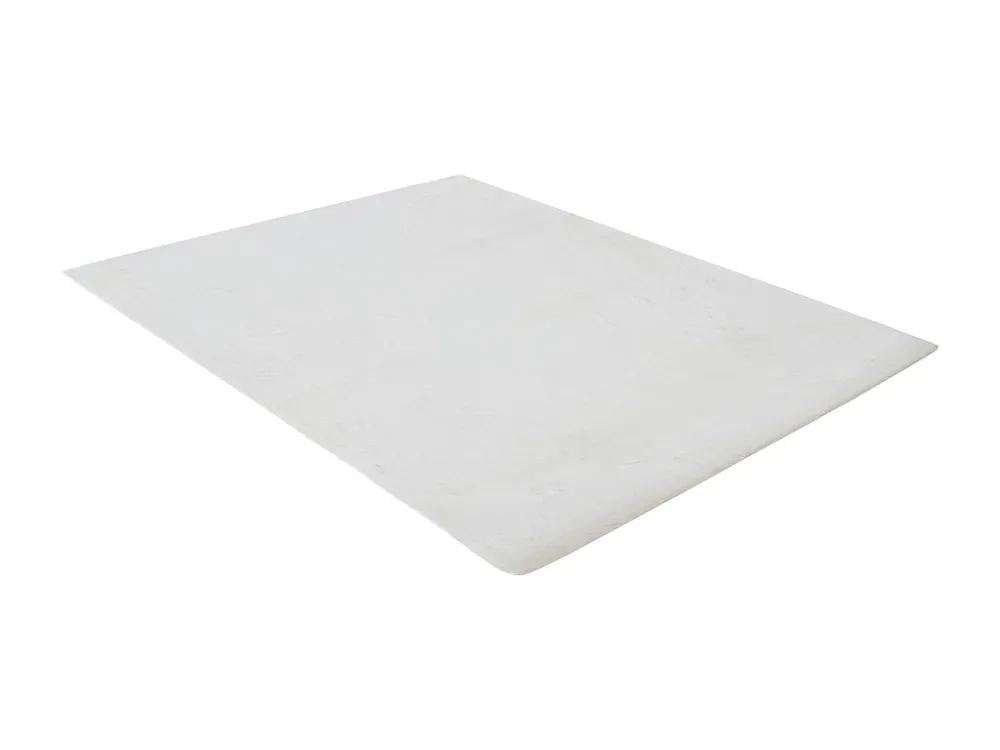 Tappeto shaggy pelo prolungato effetto pelliccia 160 x 230 cm Beige BUNNY