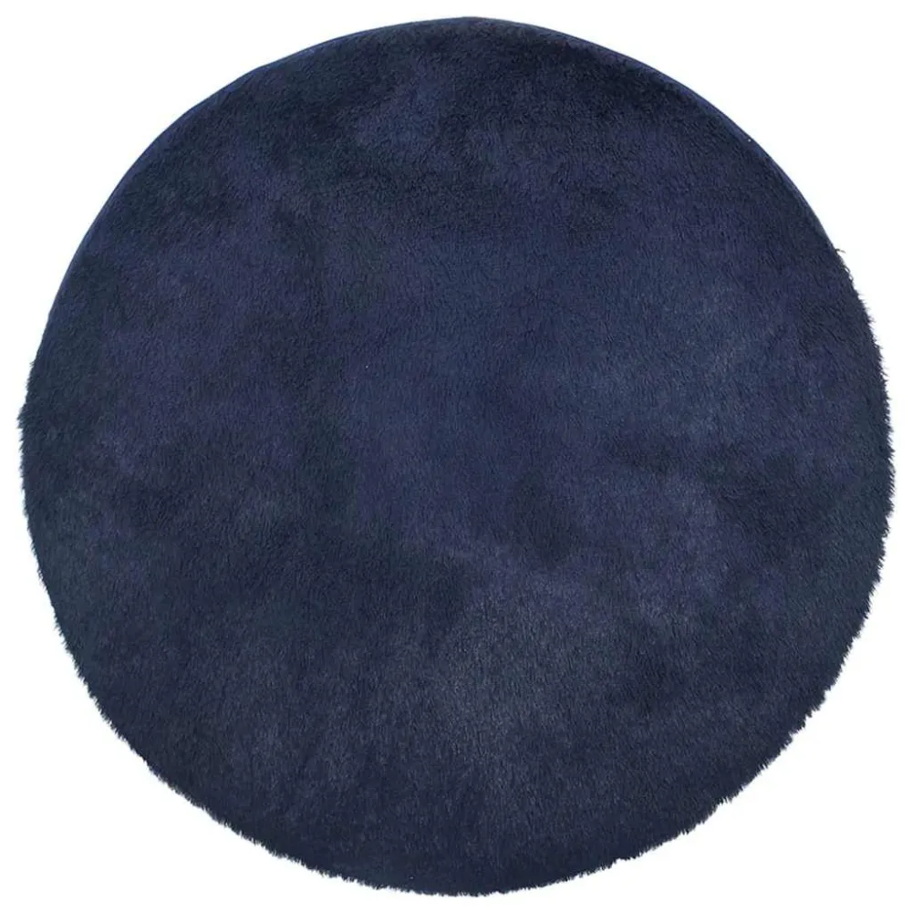 Tappeto Shaggy Pelo Prolungato NAVARRA Blu Marino 100x100 cm