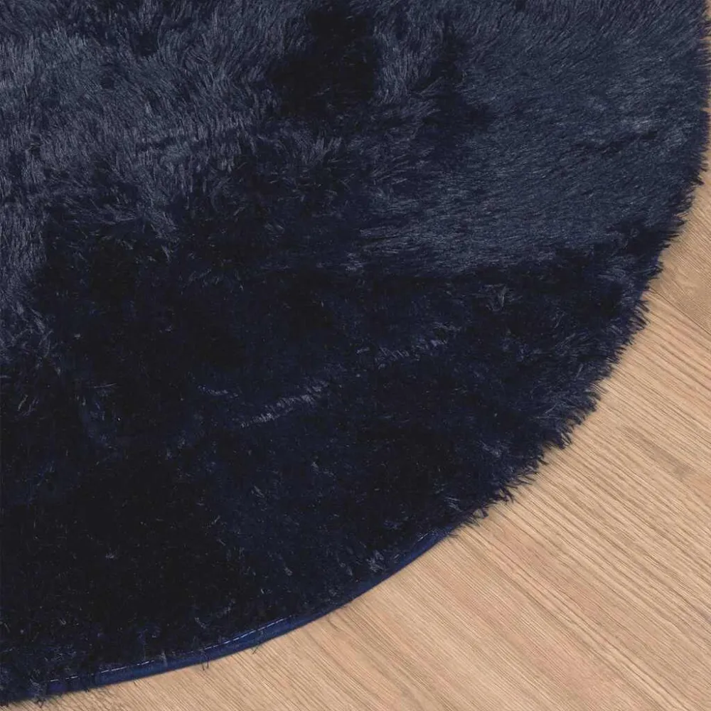 Tappeto Shaggy Pelo Prolungato NAVARRA Blu Marino 100x100 cm