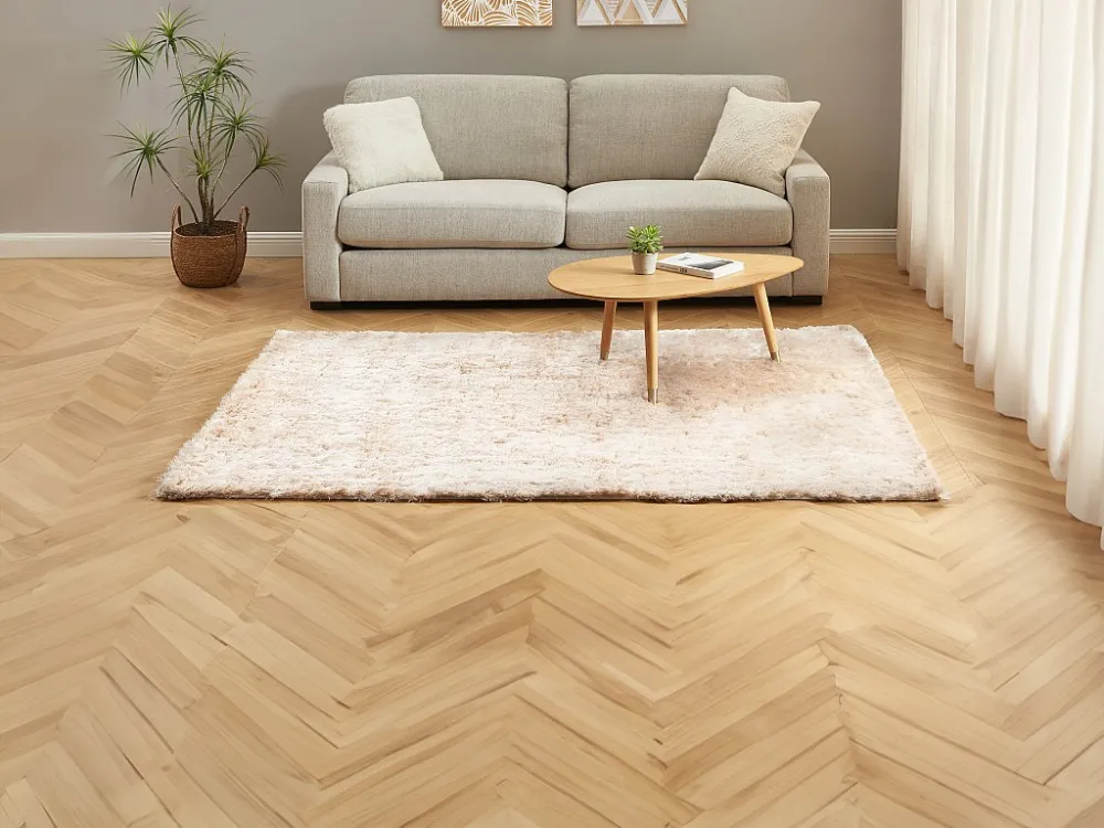 Tappeto shaggy pelo prolungato ultra morbido 200 x 290 cm Beige DOLCE