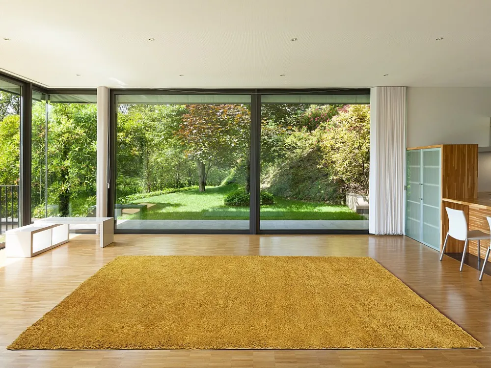 Tappeto Shaggy pelo vasto 200 x 300 cm Giallo senape MILINIO